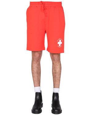 Helmut Lang Logo Shorts - Red