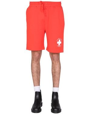 Helmut Lang Logo Shorts - Red