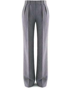 Jil Sander Wool Gabardine Trousers - Grey