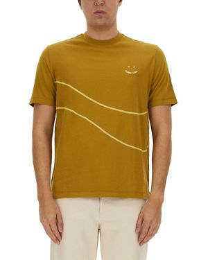 Paul Smith Ps Paul Smith T Shirt With Logo - Yellow