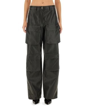 MSGM Regular Fit Cargo Trousers For - Black