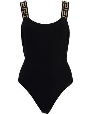 Versace Greca Border Swimsuit - Black