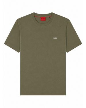 HUGO T-Shirt "Dero" Con Logo - Green