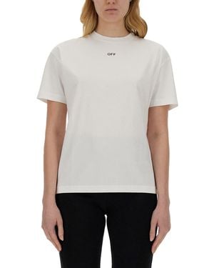 Off-White c/o Virgil Abloh T-Shirt With Geometric Logo Design - White
