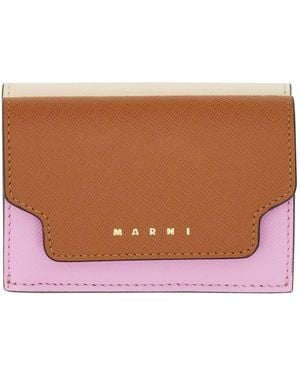Marni Tri-Fold Wallet - Brown