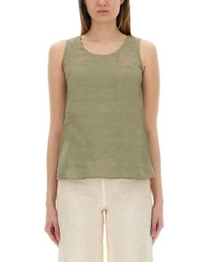 120% Lino Linen Top - Green