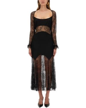 Nina Ricci Long Lace Dress - Black