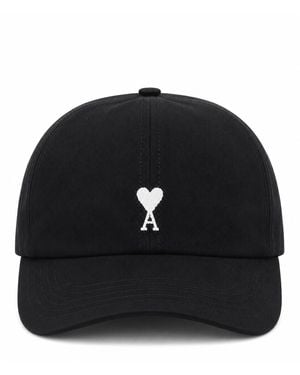 Ami Paris Cappello Da Baseball "Ami De Coeur" - Black