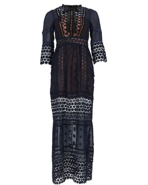 NJ COUTURE Abito Con Dettagli - Blue