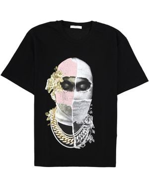 ih nom uh nit "Newspaper Mask" T-Shirt - Black