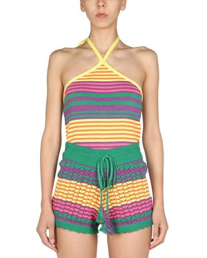 Gallo Top Con Motivo A Righe - Multicolore