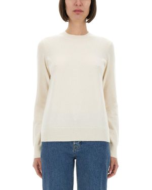 Burberry Regular Fit Cashmere Jumper - White
