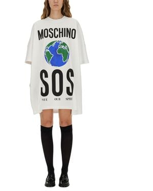 Moschino Cotton Interlock Dress - Blue
