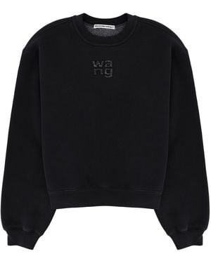 T By Alexander Wang Alexanderwang. T Sweatshirt With Logo - Black