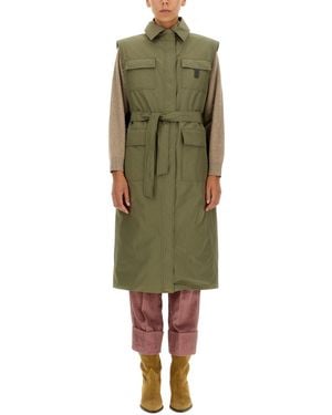 Brunello Cucinelli Shirt Collar Trench Coat - Green