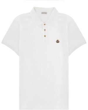 Moncler Polo With Logo - White