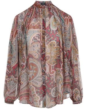 Etro Camicia Con Stampa "Paisley" - Pink