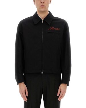 Amiri Giubbotto Con Zip - Nero