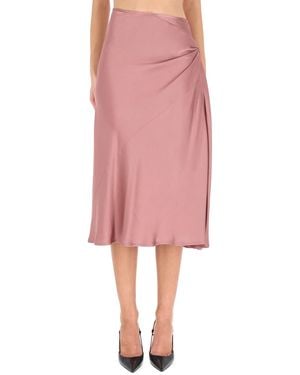 Dries Van Noten Draped Midi Skirt - Pink