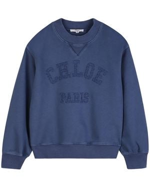 Chloé Felpa Con Logo - Blue
