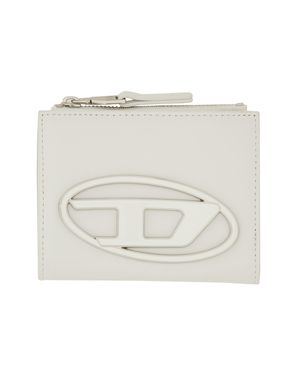 DIESEL Wallet With Logo Plaque - Natural