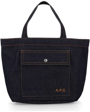 A.P.C. A. P.C. Borsa Tote "Jade" - Blue
