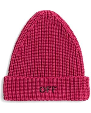 Off-White c/o Virgil Abloh Cappello Beanie Con Logo - Red