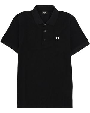 Fendi Polo With Logo - Black