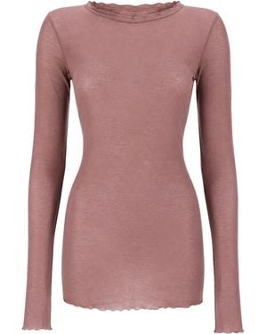 Rick Owens T-Shirt A Manica Lunga - Pink