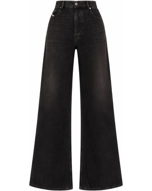 DIESEL Relaxed High Rise Jeans - Black