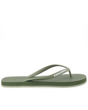 DSquared² Flip Plop Slipper With Logo - Green