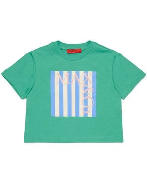 MAX&Co. T-Shirt With Logo - Green