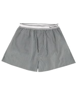 Sporty & Rich Logo Shorts - Grey