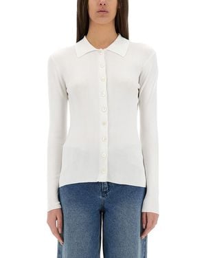 MICHAEL Michael Kors Ribbed Cardigan - White