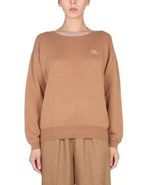 Ballantyne Shirt With Embroidered Logo - Natural