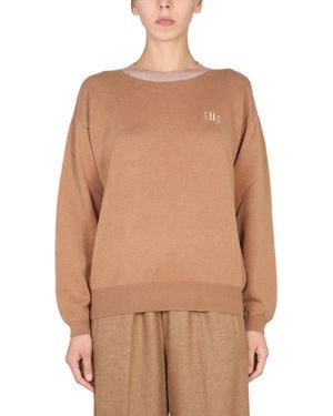 Ballantyne Shirt With Embroidered Logo - Natural