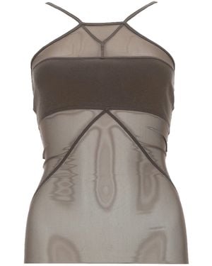 Rick Owens Solid Halter Neck Top - Gray
