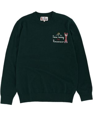 MC2 Saint Barth Jumper With Embroidery - Green