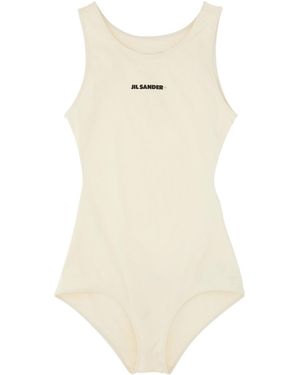 Jil Sander Logo Swimwear - Natural