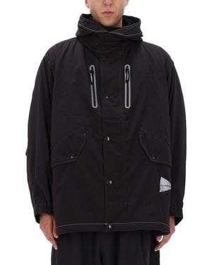 and wander Fishtail Octa Jacket Polyester - Black