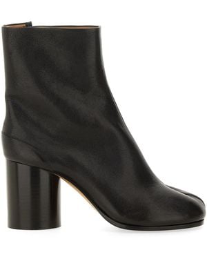 Maison Margiela Tabi Leather Ankle Boots - Black