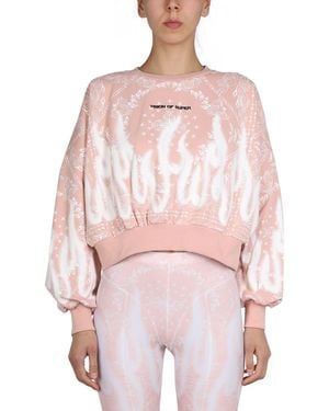 Vision Of Super FELPA IN COTONE CON MOTIVO PAISLEY - Rosa