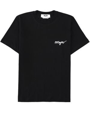 MSGM T-Shirt Con Logo - Black