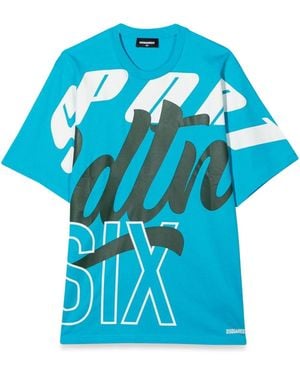 DSquared² Thirt Allver Writing - Blu