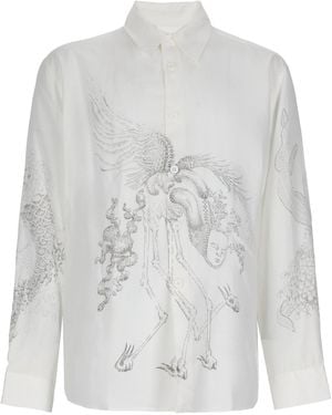 Our Legacy Camicia "Beyond" Con Stampa - White