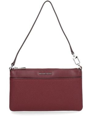 Michael Kors Leather Clutch Bag - Purple