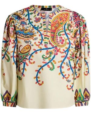Etro Paisley Round Neck Top - Multicolour