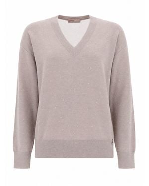 Herno Maglia Con Scollo A V - Multicolour