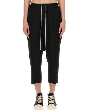 Rick Owens Pantalone Cropped - Nero