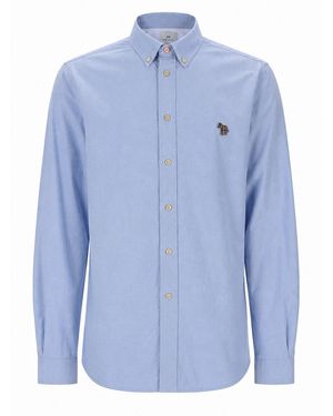 Paul Smith Camicia Con Patch Zebra - Blue